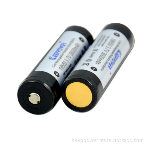 Keeppower protected 18650 3600 mAh flashlight li-ion battery for